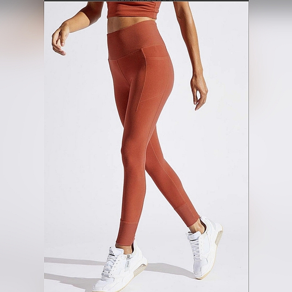 MPG Monique High Waist 7/8 Marsala Wine Leggings Size XSMALL